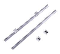 Hyuduo SBR12 Linear Rail Slide Guide, 700mm Metal Linear Bearing Rail with 4Pcs Slide Blocks, High Precision Sliding for CNC Machinery and 3D Printers