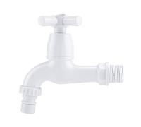 Hyuduo Single Handle Water Faucet, ABS Plastic with Chrome and G1/2 Connection, Washing Machine Faucet or Utility Sink Tap for Laundry Room, Basement, and Garden Use (Cross-Machine Nozzle)