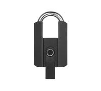 Hyuduo Smart Fingerprint Lock, Rechargeable Outdoor Padlock with 50 Fingerprint Storage, Heavy Duty Electronic Lock for Gates Sheds Garages