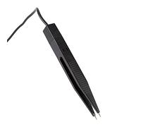 Hyuduo SMD Test Probe Tweezers Testing Connecting Meter Probe for Resistor Capacitor Multimeter with Shielded Coaxial Cable Comfort Grip