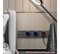 Hyuduo Socket Track Wall Power Strip System, Fast Install, Ultra Safe, and Versatile Track Outlet Extender, Easy Setup for Home, Kitchen, Office with Modern Design (Concealed Type & 40cm)