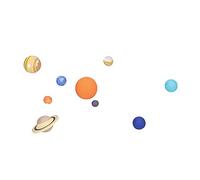 Hyuduo Solar System Teaching Model Planet Model Set 9pcs Astronomy Science Kit for Kids Classroom Learning Homeschool Display Educational Toy with 9 Planet Models