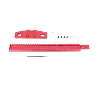 Hyuduo T Square Ruler Aluminum Alloy Removable Woodworking Scriber Art Framing Drafting Tools Ultra Precision Marking Ruler(Red)(300Mm),Square