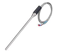 Hyuduo Thermocouple Sensor K-Type Temperature Tool Stainless Steel Industrial Accessory 0-600°C WRNT-01 with Exposed Measuring Tip and Advanced Back Cover Technology for Temperature (1m)