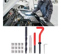 Hyuduo Thread Repair Kit, Stainless Steel Twisted Drill Tap Wrench with Threaded Insert Tool M10x1 for Auto Parts and Aluminum Alloy Repairs