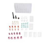Hyuduo TIG Welding Torch Kit, Plastic Copper Alumina TIG Welder Accessory Kit, Gas Lens Nozzle Collets Body Stubb for WP-17/18/26, Welding Equipment with Ceramic Cup,