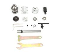 Hyuduo Unpowered Spindle Assembly B12 Drill Chuck M10 Shaft Sleeve, Steel Spindle for Bench Drill Mills Table Saws with 0.005mm Precision, Compatible with 4 Inch Grinding Wheels and