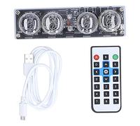 Hyuduo Vintage Tube Acrylic Clock IN-12 LED Retro 4-Digit Glow Tube Clock with Remote Control Colorful Backlight for Living Room Bedroom Decoration