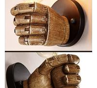 Hyuduo Wall Light Decoration Holder, Iron Material, Artistic Fist Design, Ideal for Office and Learning Spaces (Left Hand)