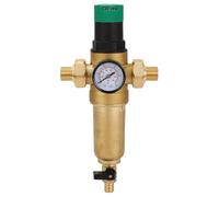 Hyuduo Water Pressure Regulator, Brass Reusable Valve with Filter and Dial 3/4 Inch for Residential Plumbing Systems (1/2 inch (DN15))