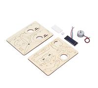 Hyuduo Wooden STEM Model Airplane, 3D Puzzles Assembly Project Kit for Kids, Enhance STEM Science Knowledge and Hands on Ability, Utilize Solar Power with No Batteries Required