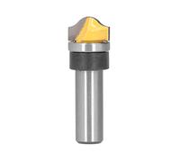Hyuduo Woodworking Engraving Machine Milling Cutter, Carbon Steel Body, Dual Purpose Tool for Particle Board and Plywood, CNC Interface 1/4 Inch Router Bit (1/2 Inch)