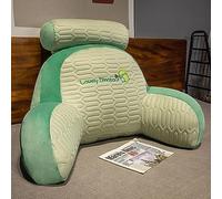 HYueaph Bed Pillows for Sitting Up In Bed, Back Rest Pillow for Bed with Arms & Detachable Neck Roll - Premium Shredded Memory Foam TV Backrest Pillow - Best Gift for Adults & Kids,Yellow-L