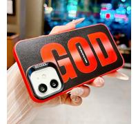 HYUEKOKO "GOD HAS A Plan for You Phone Case for iPhone 11, Cute Fashion Letter Print Aesthetics Design Simple Case, Soft TPU Slim Shockproof Cover for Girls Women and Men - Black Red