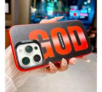 HYUEKOKO "GOD HAS A Plan for You Phone Case for iPhone 11 Pro Max, Cute Fashion Letter Print Aesthetics Design Simple Case, Soft TPU Slim Shockproof Cover for Girls Women and Men - Black Red
