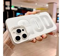 HYUEKOKO "GOD HAS A Plan for You Phone Case for iPhone 12 Pro Max, Cute Fashion Letter Print Aesthetics Design Simple Case, Soft TPU Slim Shockproof Cover for Girls Women and Men - White