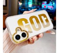 HYUEKOKO "GOD HAS A Plan for You Phone Case for iPhone 17, Cute Fashion Letter Print Aesthetics Design Simple Case, Soft TPU Slim Shockproof Cover for Girls Women and Men - Gold