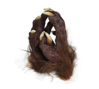 Hyuetrsa Halloween Werewolf Gloves Hairy Werewolf Hands Claws Gloves Scary Wolf Claw with White Fingernai for Men Women Cosplay Party Costume Werewolf Hairy Hands, Brown