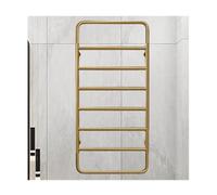 HYUFEIAO Stainless Steel Towel Warmers for Bathroom,Wall Mounted Radiator Bathroom Accessories,Electric Towel Racks with Thermostatic,Gold,Plug in Right