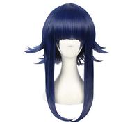 Hyuga Hinata Cosplay Black Blue Layered Short Heat-resistant Fiber Hairpiece Halloween Party Costume Wig