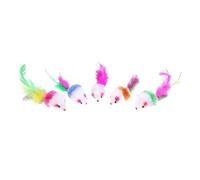 HYUIND 10pcs/lot Mini Colorful Cat Toys Plush False Mouse Toys For Cats Kitten Funny Playing Cat Products Pet Cat Supplies(1pc)