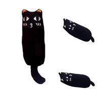 HYUIND Bite Resistant Catnip Toy For Cats,Catnip Filled Cartoon Mice Cat Teething Chew Toy Cat Interactive Toys For Indoor Cats(Black-cat)
