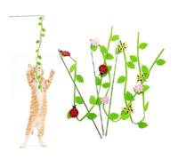 HYUIND Cat Toy Felt Leaf Flower Ladybug Butterfly Shape Fun Cat Stick Interactive For Indoor Cat Toys Catnip Fun Pet Supplies(7)