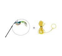 HYUIND Cat Toy Teasing Cat Stick Cross-border Explosive Electric Simulation Called Bird Plush Catnip Cat Feather Wand Supplies(G)