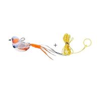 HYUIND Cat Toy Teasing Cat Stick Cross-border Explosive Electric Simulation Called Bird Plush Catnip Cat Feather Wand Supplies(D)