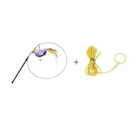 HYUIND Cat Toy Teasing Cat Stick Cross-border Explosive Electric Simulation Called Bird Plush Catnip Cat Feather Wand Supplies(K)