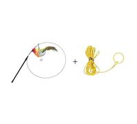 HYUIND Cat Toy Teasing Cat Stick Cross-border Explosive Electric Simulation Called Bird Plush Catnip Cat Feather Wand Supplies(19)