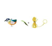 HYUIND Cat Toy Teasing Cat Stick Cross-border Explosive Electric Simulation Called Bird Plush Catnip Cat Feather Wand Supplies(2)