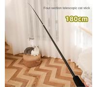 HYUIND Four Section Telescopic Cat Stick Super Long Carbon Fiber Fishing Rod Scratch Resistant Feather Ccat Toy Pet Supplies(1)