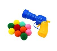 HYUIND Funny Cat Toys Stretch Plush Ball Mini Shooting Games Interactive Launch Training Toy For Pet Kitten Cat Pom Pom Balls(10 Balls 1 Shooter)