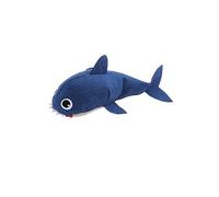 HYUIND Linen Series Plush Cat Toy Shark Family Contains Sound Paper Bite Resistant Interactive Play Pet Exercise Supplies(BLUE MIST)
