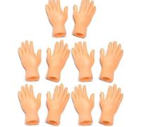 HYUIND Mini Hands Model Puppets Tiny Hands Cat Massage Tool Miniature Toys Finger Gloves Little Finger Interactive Cat Toy(10pieces)