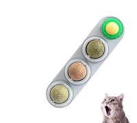 HYUIND Natural Catnip Cat Wall Stick-on Ball Toy Scratchers Treats Healthy Removes Balls To Promote Digestion Cat Grass Snack(4)