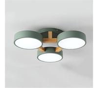 HYUIND outdoor pendant light Nordic Ceiling Light Wooden Led Flush Mount Light Geometric Circle Celling Lamp Multi-Head Dining Room Ceiling Lamp Living Room Bedroom Hotel Decorative Lighting(Green,3)