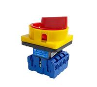 HYUJNAFZR Isolating Switch Switch 2 Positions 4P 25A Manual Conversion Rotary Padlock cam Conversion selector YMD11-25
