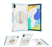 HYUKcase Case for Huawei MatePad 10.4 inch 2022/2020/Honor Pad V6/V7 10.4",360-degree Rotatable Stand,With Wrist Strap and Shoulder Strap,Fingerprint-proof and Drop-resistant (Blue)