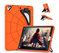 HYUKcase Case for IPad 6th/5th Generation/Air 2/Pro 9.7'',Equipped with Bracket and Shoulder Strap,Shockproof and Drop Proof,Perfectly Aligned Cutouts (Orange+Black)