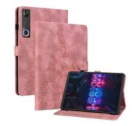 HYUKcase Case for iPad 9.7 inch 2018 2017 5th/6th Generation/iPad Air 2,Embossed Suede Leather Stand Cover for Kids,Girls,Woman,with Card Slots and Pen Cap, (Pink)