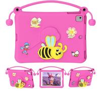 HYUKcase Case for iPad 9.7 inch 2018 2017 5th/6th Generation/iPad Air 2,Shockproof & Multi-Functional Tablet Case with Hand Strap, Foldable Stand & Hang Hole - EV PC Armor. (Rose Red)