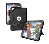 HYUKcase Case for iPad 9.7 inch 2018 2017 5th/6th Generation/iPad Air 2,with Adjustable Shoulder Strap & Built-in Stand, Multi-Angle Protective Cover. (Black+Black)