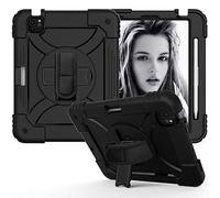 HYUKcase Case for iPad Air 11" M2/M3/M4, Air 4/5 10.9",iPad Pro 11" 1st-4th Gen 2018-2022,Shockproof and Drop-resistant,equipped with A Hand Strap and Shoulder Strap, (Black)