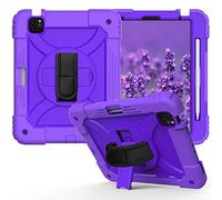 HYUKcase Case for iPad Air 11" M2/M3/M4, Air 4/5 10.9",iPad Pro 11" 1st-4th Gen 2018-2022,Shockproof and Drop-resistant,equipped with A Hand Strap and Shoulder Strap, (Purple)