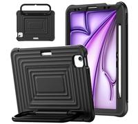 HYUKcase Case for iPad Air 11"M2/M3/M4, Air 4/5 10.9",iPad Pro 11"1st-4th Gen 2018-2022,Shoulder Strap,Precise Incision for All-round Protection,Three-layer Multifunctional Protection, (Black)