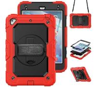 HYUKcase Case for iPad mini 5th/4th Generation 7.9'', for iPad mini 5/ Mini 4,2-in-1 PC+Silicone with Screen Protector, Shoulder Strap, Pearl Bag & Pen Holder for Amazon Fire Tablet (Red)