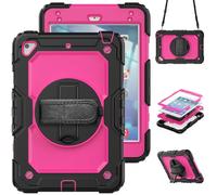 HYUKcase Case for iPad mini 5th/4th Generation 7.9'', for iPad mini 5/ Mini 4,2-in-1 PC+Silicone with Screen Protector, Shoulder Strap, Pearl Bag & Pen Holder for Amazon Fire Tablet (Rose Red PC)