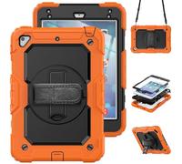 HYUKcase Case for iPad mini 5th/4th Generation 7.9'', for iPad mini 5/ Mini 4,2-in-1 PC+Silicone with Screen Protector, Shoulder Strap, Pearl Bag & Pen Holder for Amazon Fire Tablet (Orange)